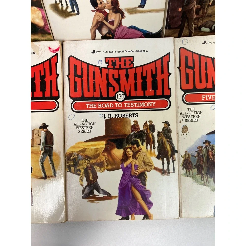 J.R. Roberts The Gunsmith Western Paperback Lot of 6 Nos 123, 130, 137 & 3 more